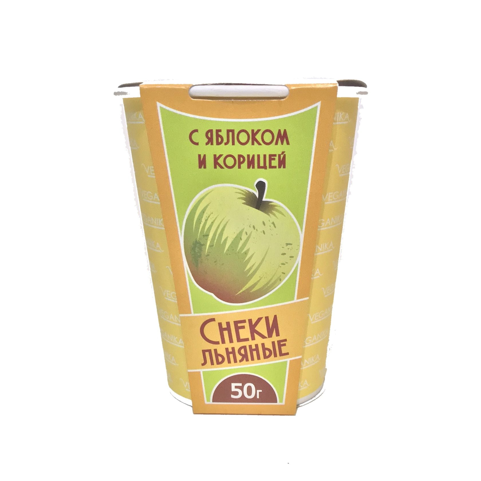 Снеки льняные с яблоком и корицей, 50г