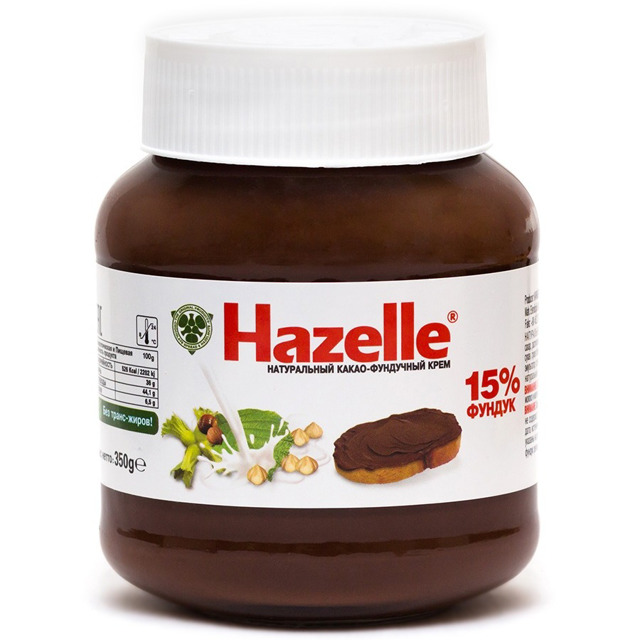 Крем Орехово-шоколадный 15% HAZELLE, 350 г