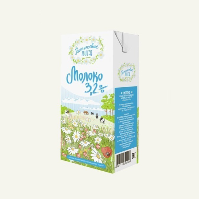 Молоко "Ромашковые луга" ультрап. 3.2% 1л