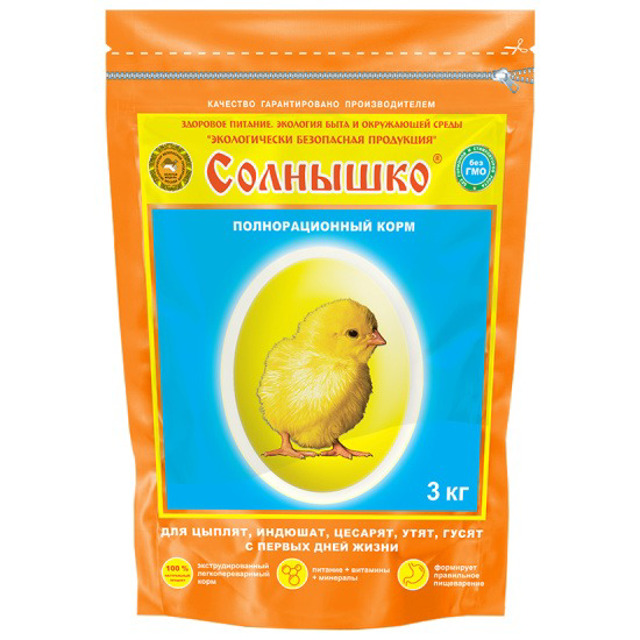 Корм Солнышко для цыплят 3кг